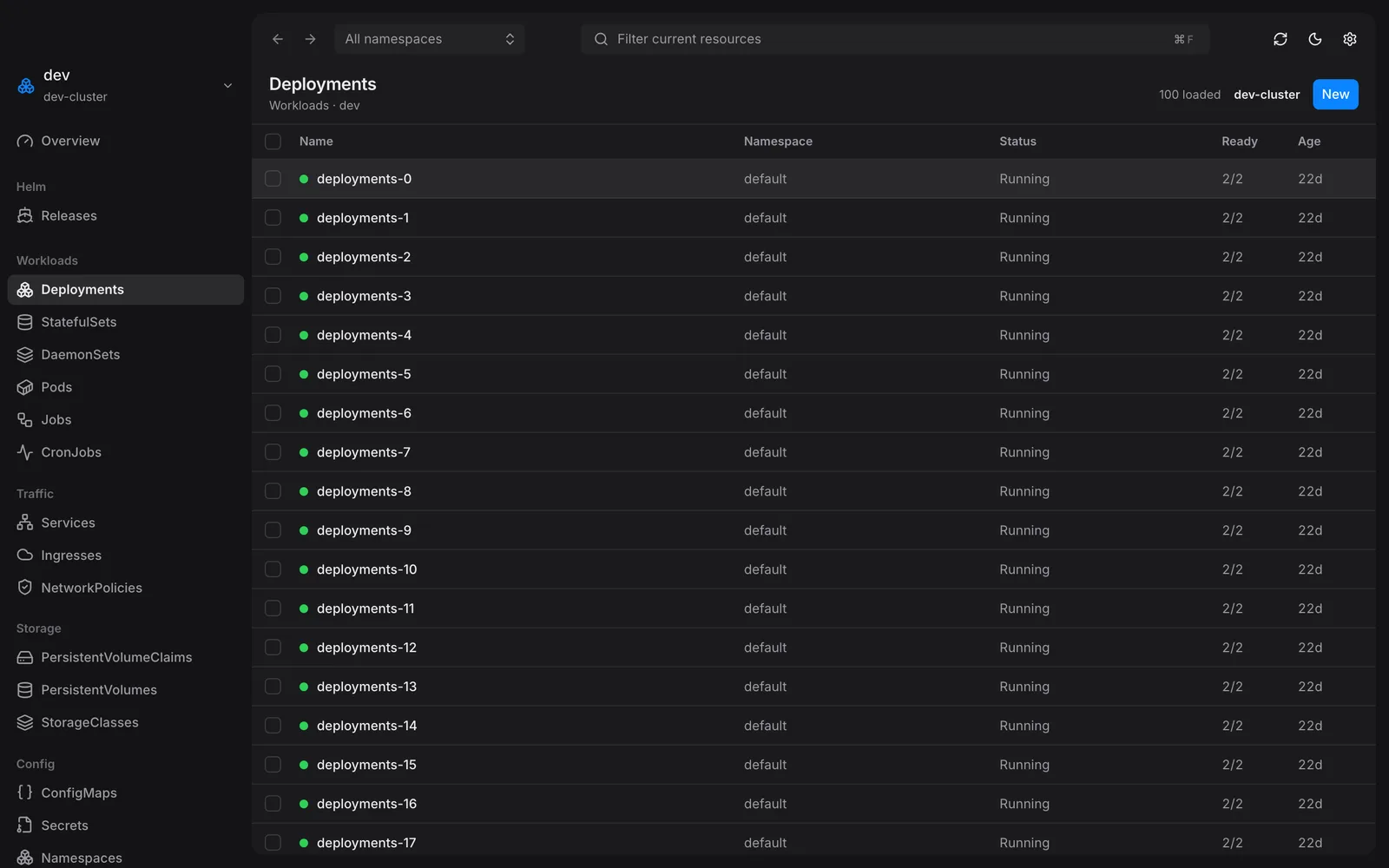 Aster product interface
